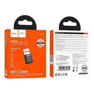 Wi-Fi адаптер Hoco HI33 650 Мбіт/с black 40869 фото