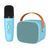 Колонка Bluetooth A3 1 мікрофон дитяче караоке blue 44394 фото