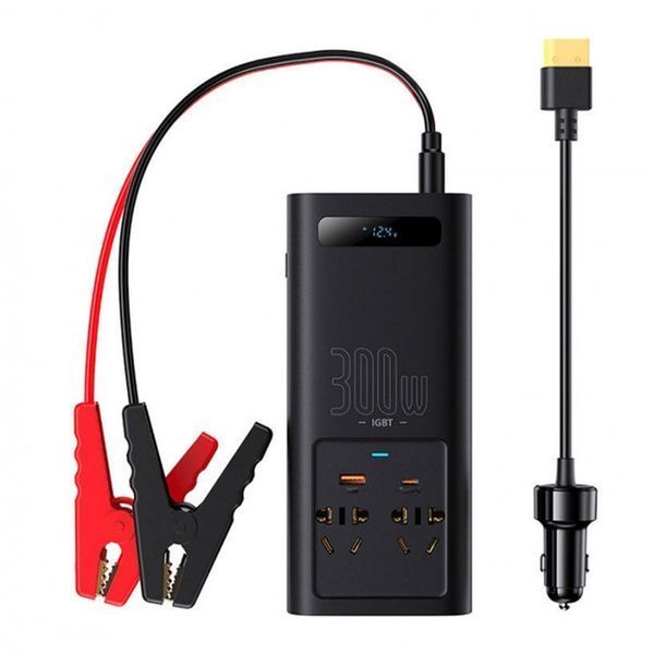 Автомобильний Інвертор Baseus In-car Inverter 300W (220V CN/EU) black 21782 фото