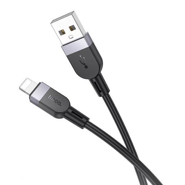 USB Cable Hoco Lightning X109 2.4A 2m black 39675 фото
