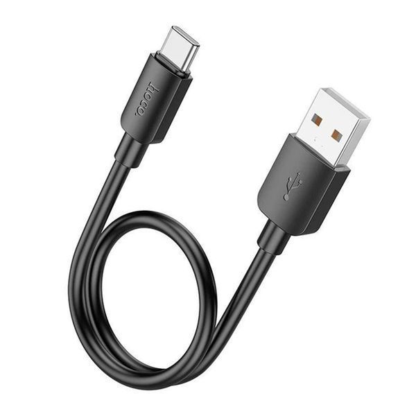 USB Cable Hoco Type-C X96 3A 27W 0,25m black 46998 фото