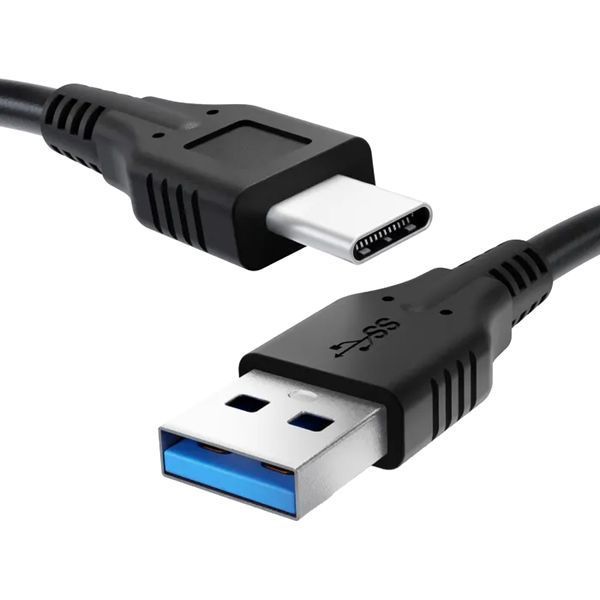 USB Cable Type-C Long 1m black 44501 фото