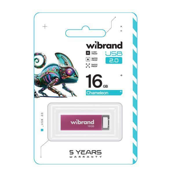 USB Flash 16 GB Wibrand Chameleon Pink 23822 фото