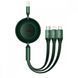 Кабель Baseus Bright Mirror 2 Series 3-in-1 (Micro USB+Lightning+Type-C) 100W (1.1m) green 00495 фото 2