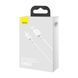 Кабель Baseus Superior Series Fast Charging Lightning 2.4A (0,25m) white 18837 фото 2