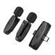Мікрофон петличний bluetooth Hoco L15 Lightning/Type-C black 43065 фото 3