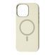 Силікон iPhone 14 Pro Max with MagSafe Fibra OmniMag milk white 46642 фото 1