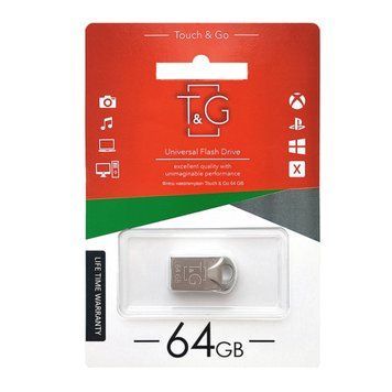 USB Flash 64 GB T&G 106 Metal Silver UA 23715 фото