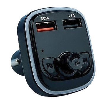 FM трансмістер Bluetooth FM-C5 3.1A black 34146  фото