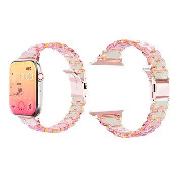 Ремінець Apple watch 38/40/41mm Acrylic clear pink 47527 фото