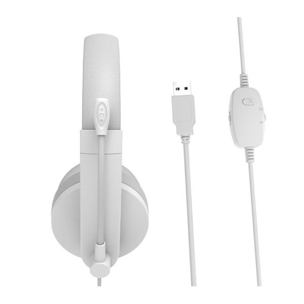 Навушники для комп'ютера Meetion HP003U USB white 40052 фото