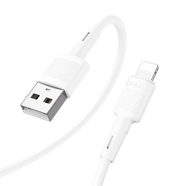 USB Cable Hoco Lightning X83 2.4A 1m white 44804 фото