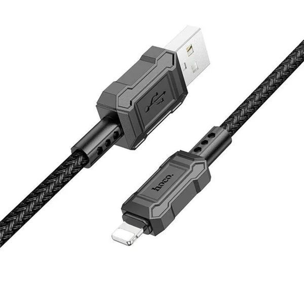 USB Cable Hoco Lightning X94 2.4A 1m black 38198 фото