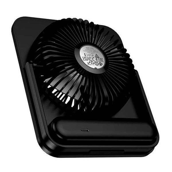 Вентилятор з акумулятором Hoco HX607 black 47196 фото