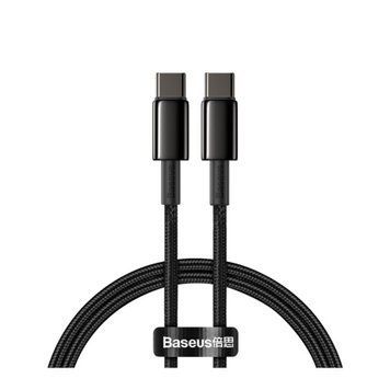 Кабель Baseus Tungsten Gold Type-C to Type-C 100W (1m) black 19438 фото