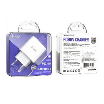 МЗП Hoco C76A Pro PD 30W (1USB-C) white 35273 фото