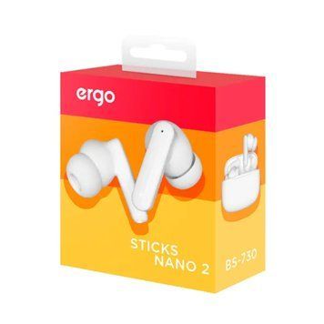 Навушники Air Bluetooh Ergo BS-730 Sticks Nano 2 white UA 05962 фото