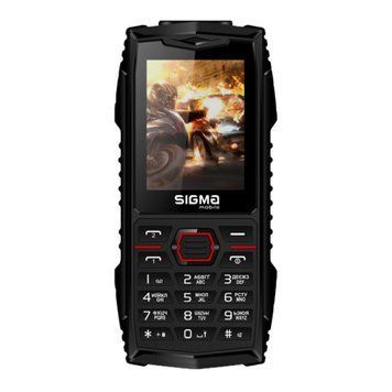 Телефон Sigma X-treme AZ68 Black-Red UA 25340 фото