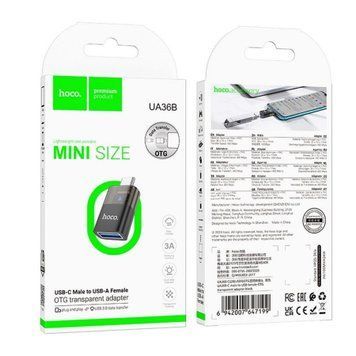 USB перехідник Hoco UA36B Type-C під флешку 39736 фото