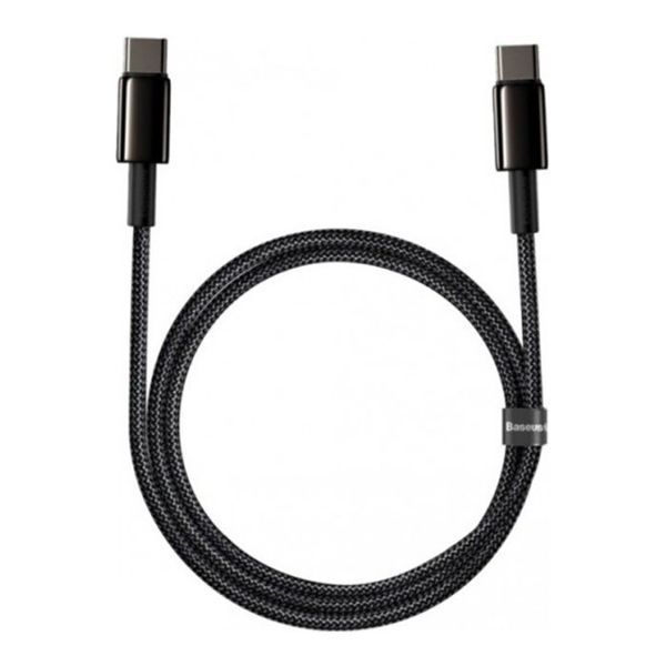 Кабель Baseus Tungsten Gold Type-C to Type-C 100W (1m) black 19438 фото