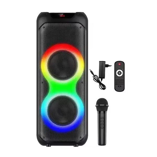 Колонка BIG Bluetooth Sing-e ZQS10215 з RGB-підсвічуванням + 2 мікрофон black 38916 фото