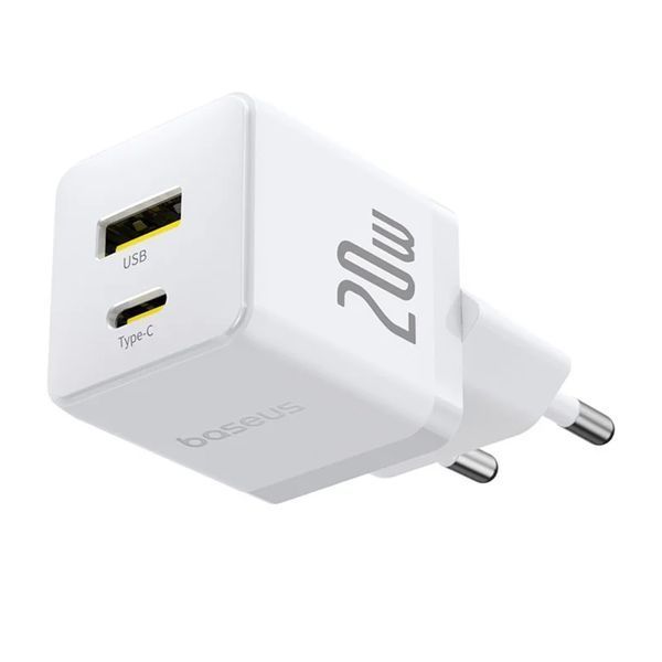 МЗП Baseus Palm Fast Charger 20W (1USB/1USB-C) Moon white 41771 фото