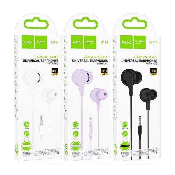 Навушники Hoco М114 + мік white 39390 фото