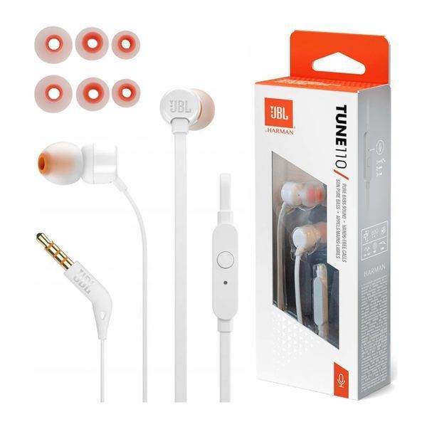 Навушники JBL T110 + мік white UA 27512 фото