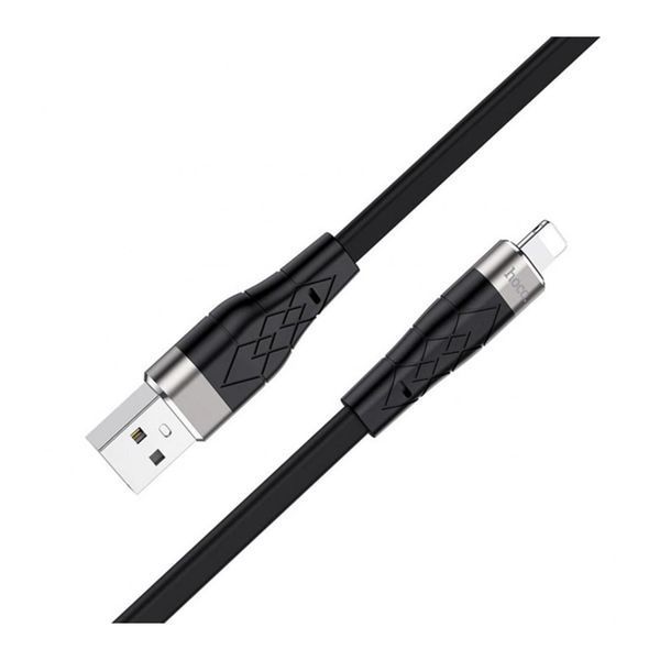 USB Cable Hoco Lightning X53 2.4A 1m black 23768 фото