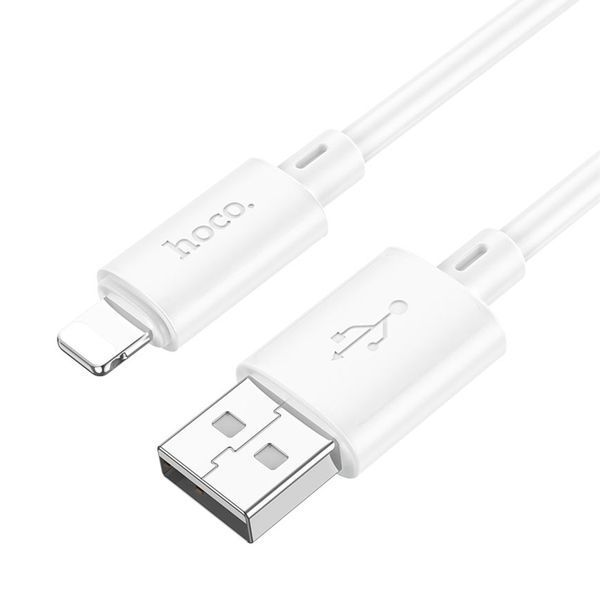 USB Cable Hoco Lightning X88 2.4A 1m white 44469 фото