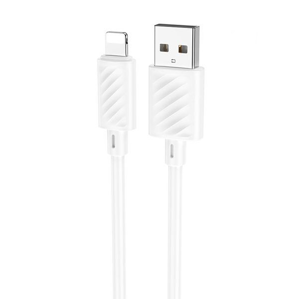 USB Cable Hoco Lightning X88 2.4A 1m white 44469 фото