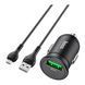 АЗП Hoco Z43 18W/3A QC3.0 (1USB) + cable Micro black 47204 фото 2