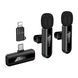 Мікрофон петличний bluetooth Hoco L20A Lightning/Type-C black 07644 фото 2