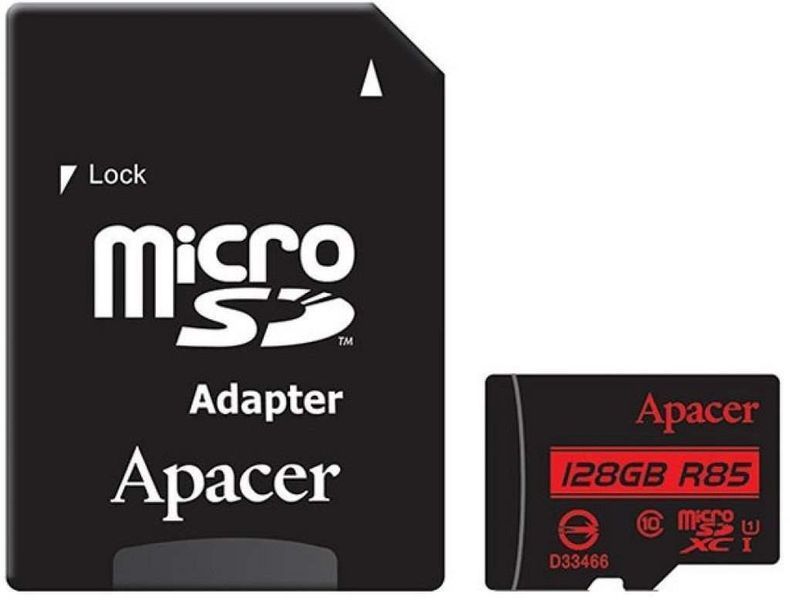 MicroSD 128GB Apacer UHS-1 85R Class10 + SD adapter 22824 фото