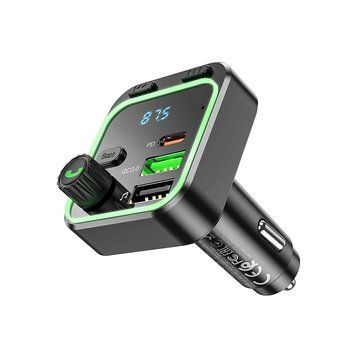 FM трансмістер Bluetooth FM-C16 PD20W3A black 00134 фото