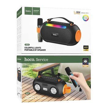 Колонка Bluetooth Hoco DS64 + мікрофон black 43067 фото