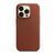 Накладка iPhone 15 Pro Max Leather with MagSafe brown 38609 фото