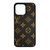 Силікон iPhone 16 Leather mix Louis Vuitton brown 37555 фото
