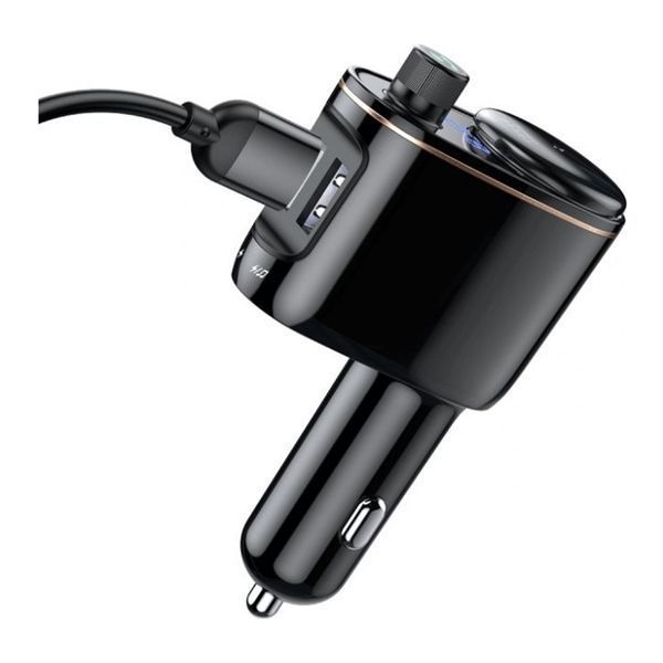 FM трансмістер Baseus S-06 3.4A 2USB black 24936 фото