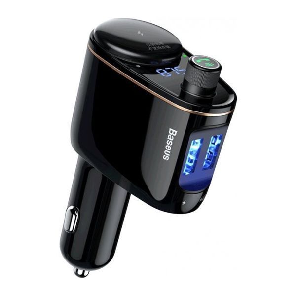 FM трансмістер Baseus S-06 3.4A 2USB black 24936 фото