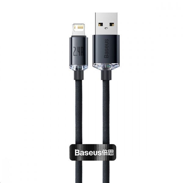 USB Cable Baseus Crystal Shine Series Lightning 2.4A (1.2m) black 08932 фото