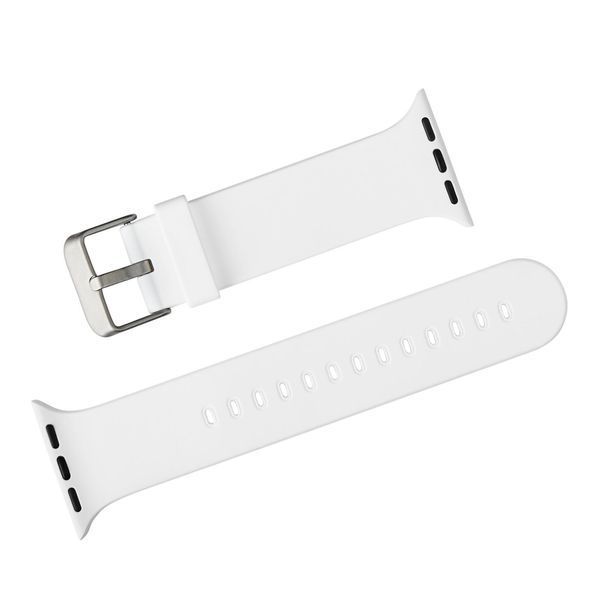 Ремінець Apple watch 42/44/45mm silicone white 21813 фото