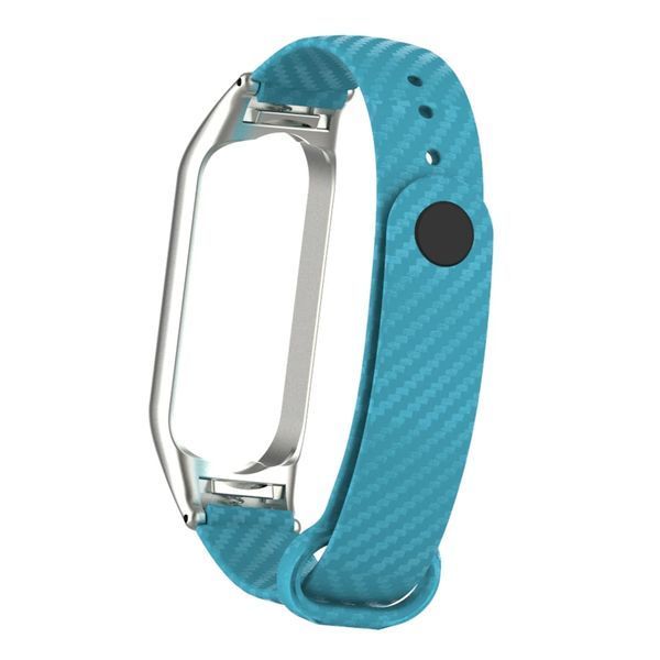 Ремінець Xiaomi Mi Band 5/6 combined Steel-Carbon fiber mint 04929 фото