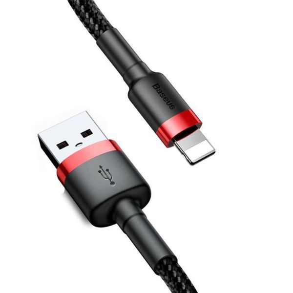 USB Cable Baseus Cafule Lightning 1.5A (2m) red/black 00634 фото
