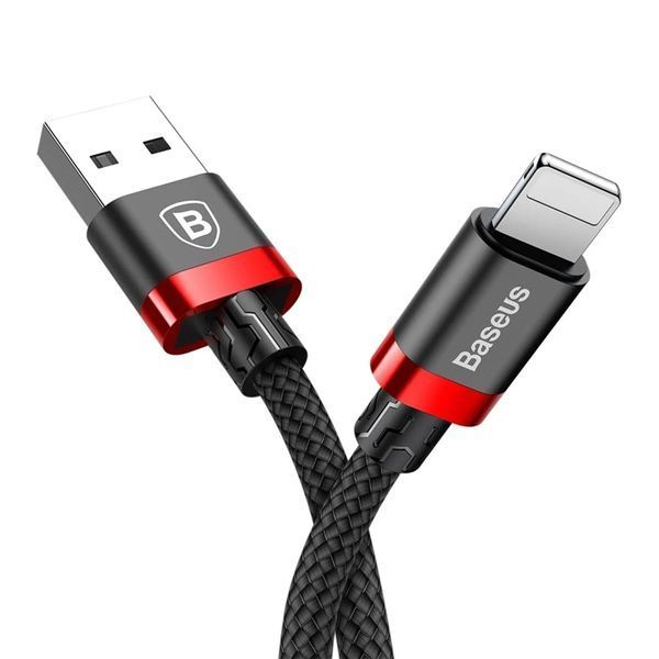 USB Cable Baseus Cafule Lightning 1.5A (2m) red/black 00634 фото