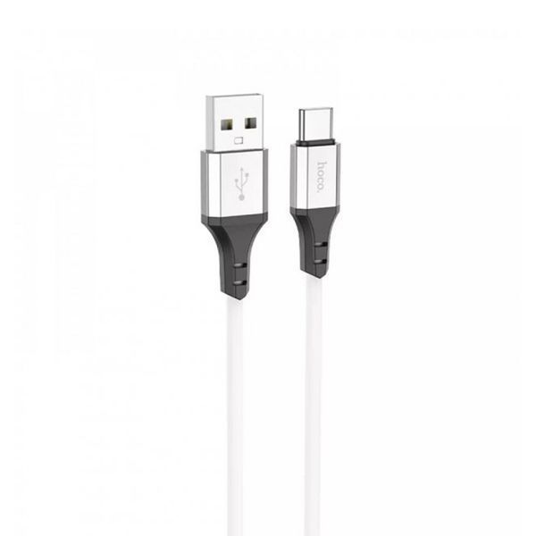 USB Cable Hoco Type-C X86 3A 1m white 39727 фото