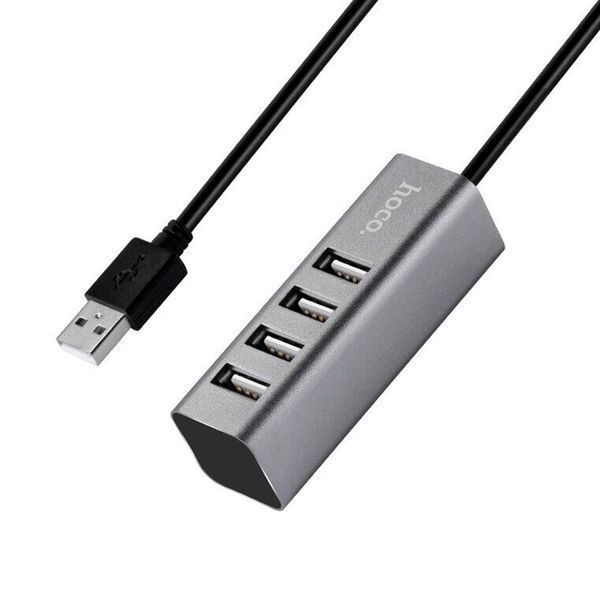 USB HUB Hoco HB1B 4in1 (4USB 3.0) grey 45670 фото