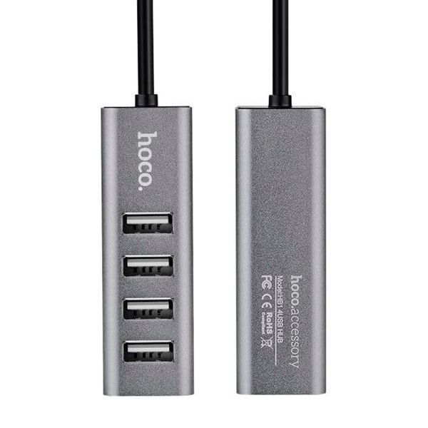 USB HUB Hoco HB1B 4in1 (4USB 3.0) grey 45670 фото
