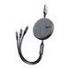 Cable Baseus Fabric 3-in-1 Flexible (Micro USB+Lightning+Type-C) 3.5A (1.2m) gray/black 12943 фото 1