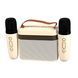 Колонка Bluetooth K18 2 мікрофон дитяче караоке milk white 45538 фото 2